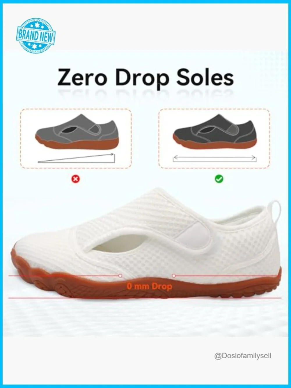 Wide Toe Box Barefoot Walking Sneakers Adjustable Orthopedic Lightweight Zero